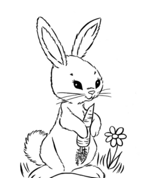 Disegno di coniglio da stampare e colorare 73