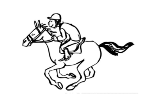 Disegno di equitazione da stampare e colorare 30