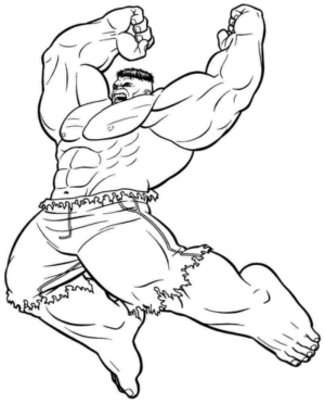 Disegno di Hulk da stampare e colorare 71