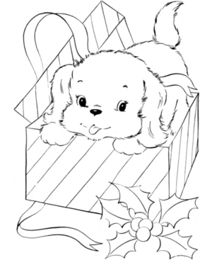 Disegno di cane da stampare e colorare 13