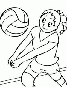 Disegno di pallavolo da stampare e colorare 11