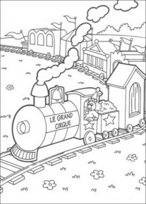 Disegno di treno da stampare e colorare 77
