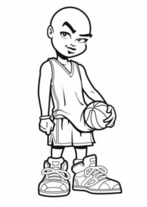 Disegno di basket da stampare e colorare 17