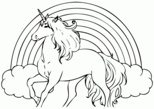 Disegno di unicorno da stampare e colorare 15