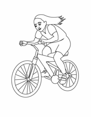 Disegno di bicicletta da stampare e colorare 12
