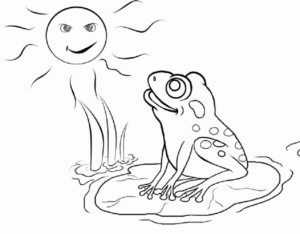 Disegno di rana da stampare e colorare 34