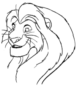 Disegno di Re Leone da stampare e colorare 34