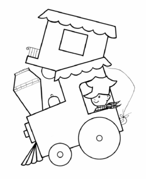 Disegno di treno da stampare e colorare 84