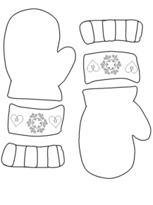 Disegno di guanto da stampare e colorare 5