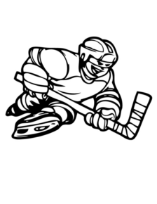 Disegno di hockey da stampare e colorare 39