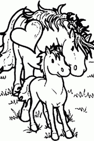 Disegno di cavallo da stampare e colorare 15