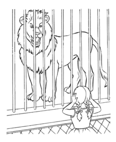 Disegno di leone da stampare e colorare 73