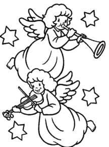 Disegno di angelo da stampare e colorare 39