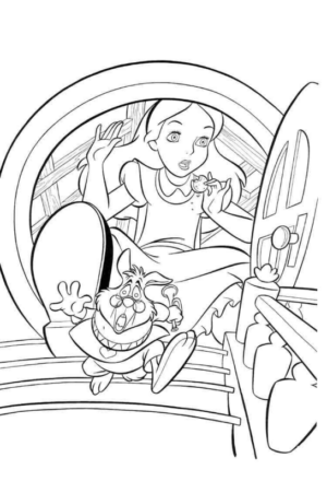 Disegno di Alice nel paese delle meraviglie da stampare e colorare 71