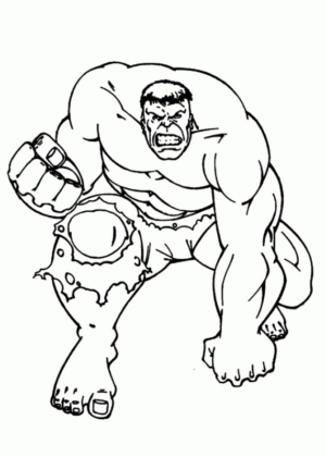 Disegno di Hulk da stampare e colorare 137