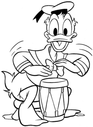 Disegno di Paperino da stampare e colorare 114