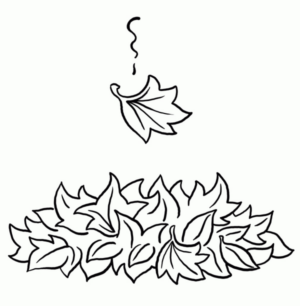 Disegno di foglia da stampare e colorare 121