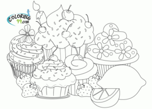 Disegno di dolce da stampare e colorare 23