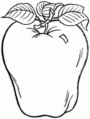 Disegno di mela da stampare e colorare 53