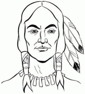 Disegno di Indiani d’America da stampare e colorare 30
