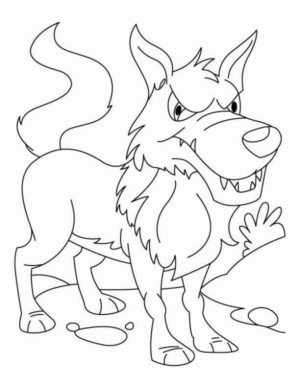 Disegno di lupo da stampare e colorare 57