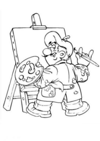 Disegno di artista da stampare e colorare