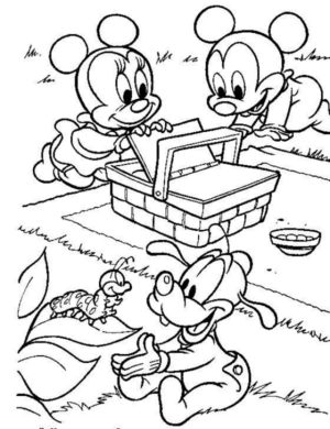 Disegno di Minni e Topolino da stampare e colorare 60
