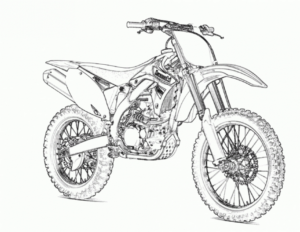 Disegno di moto da stampare e colorare 21