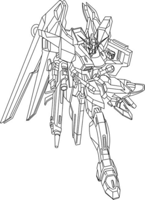 Disegno di Gundam da stampare e colorare 3
