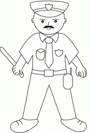 Disegno di poliziotto da stampare e colorare 11