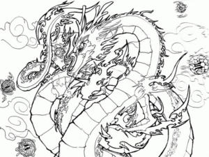Disegno di dragone da stampare e colorare 94