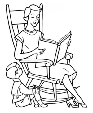 Disegno di membro della famiglia da stampare e colorare 8