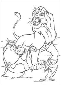 Disegno di Re Leone da stampare e colorare 163