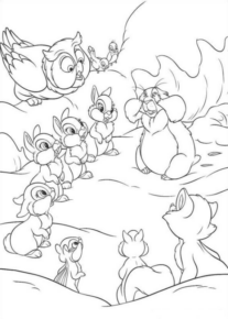 Disegno di Bambi da stampare e colorare 38