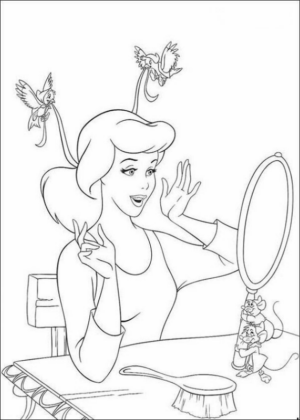 Disegno di Cenerentola da stampare e colorare 123