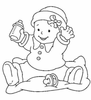 Disegno di bambino da stampare e colorare 124