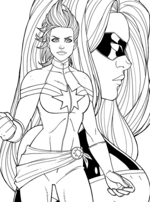 Disegno di Capitan Marvel da stampare e colorare 2