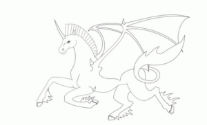 Disegno di unicorno da stampare e colorare 116