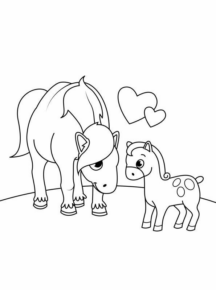 Disegno di cavallo da stampare e colorare 259
