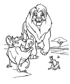 Disegno di Re Leone da stampare e colorare 67
