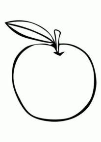 Disegno di mela da stampare e colorare 3
