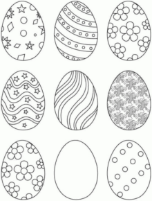 Disegno di uovo di Pasqua da stampare e colorare 158