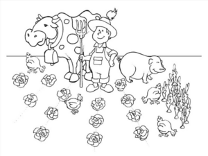 Disegno di agricoltore da stampare e colorare