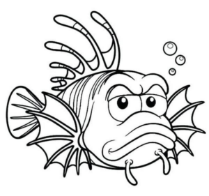 Disegno di pesce da stampare e colorare 187