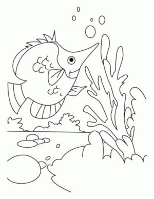 Disegno di pesce da stampare e colorare 217