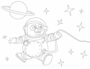 Disegno di astronauta da stampare e colorare 19