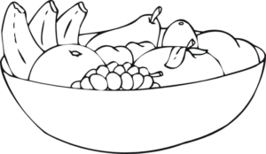 Disegno di cesto di frutta da stampare e colorare 33