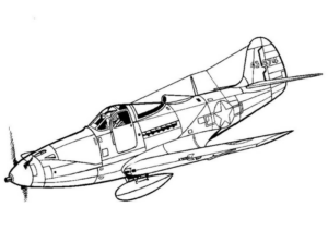 Disegno di aereo militare da stampare e colorare 18
