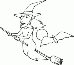 Disegno di Befana da stampare e colorare 4