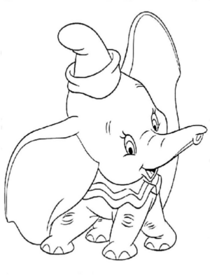 Disegno di Dumbo da stampare e colorare 31
